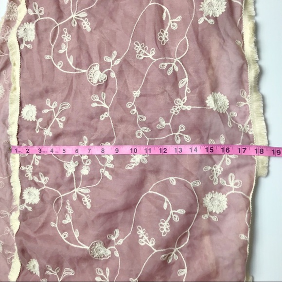 INC International pink embroidered infinity scarf - Picture 4 of 4